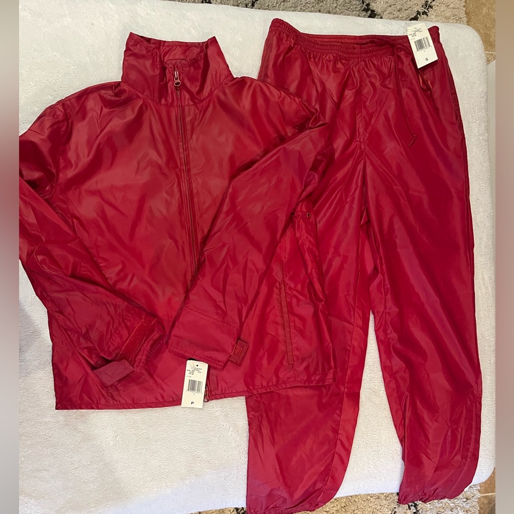 Ralph Lauren Vibrant Red Petite track suit set NWT.